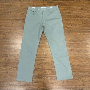 Brax Mint Green Regular Fit Cooper Fancy Flip Hem 5-Pocket Chino Pants Men 35x30
